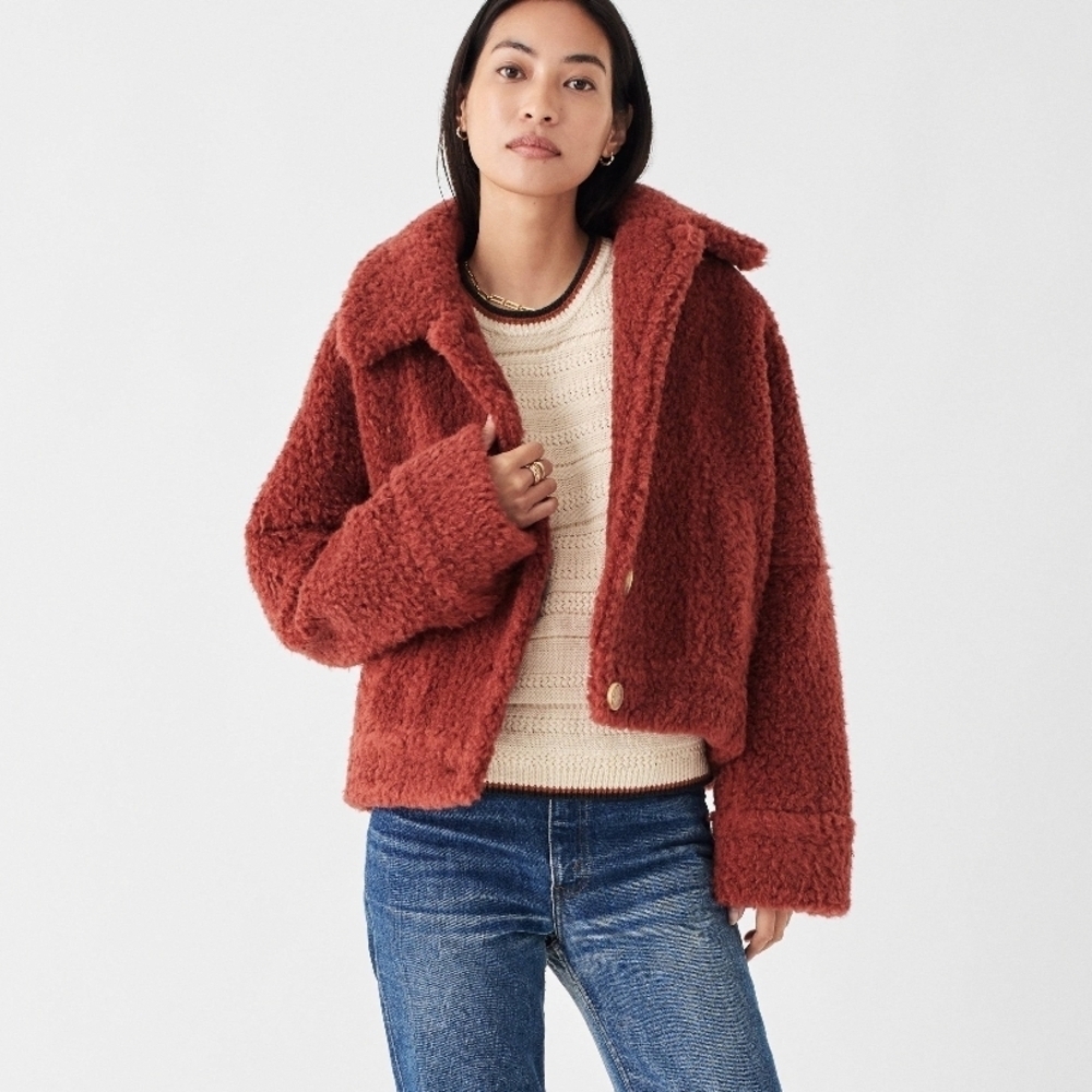 Faherty Women's Timber Ridge High Pile Jacket Size Large